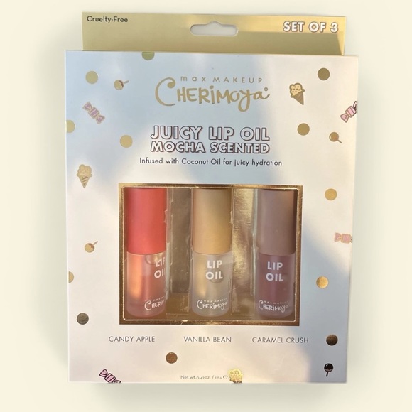 Max Makeup Other - BUY NOW! Max Makeup Cherimoya Juicy Lip Oil Set of 3